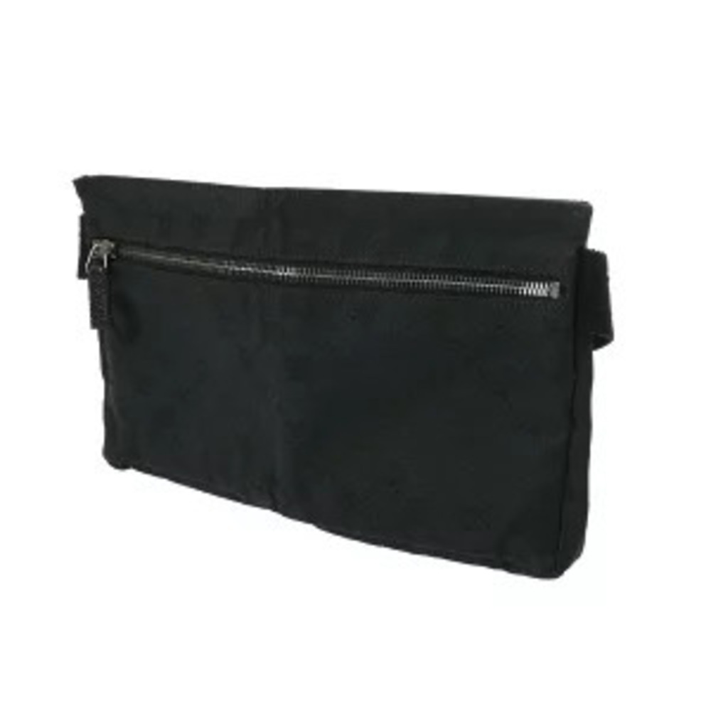 Gucci Canvas Clutch Black Waist GG Bag Leather